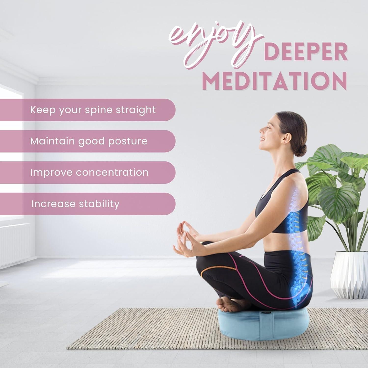 image:imageYes4All Meditation Cushion Floor Pillow Foam Zafu Buckwheat Mandala Pattern Yoga Meditation Bolster Pillows Floor Cushions
