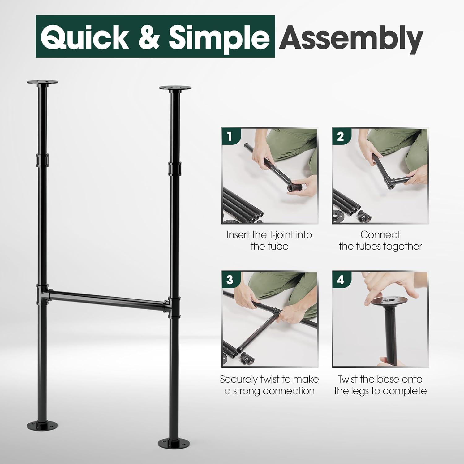 image:imageYes4All Metal Table Legs 28 inch Height with Adjustable Protector Levelers Zig Zag Heavy Duty Black Bear Up to 800lb Set of 2Hshape