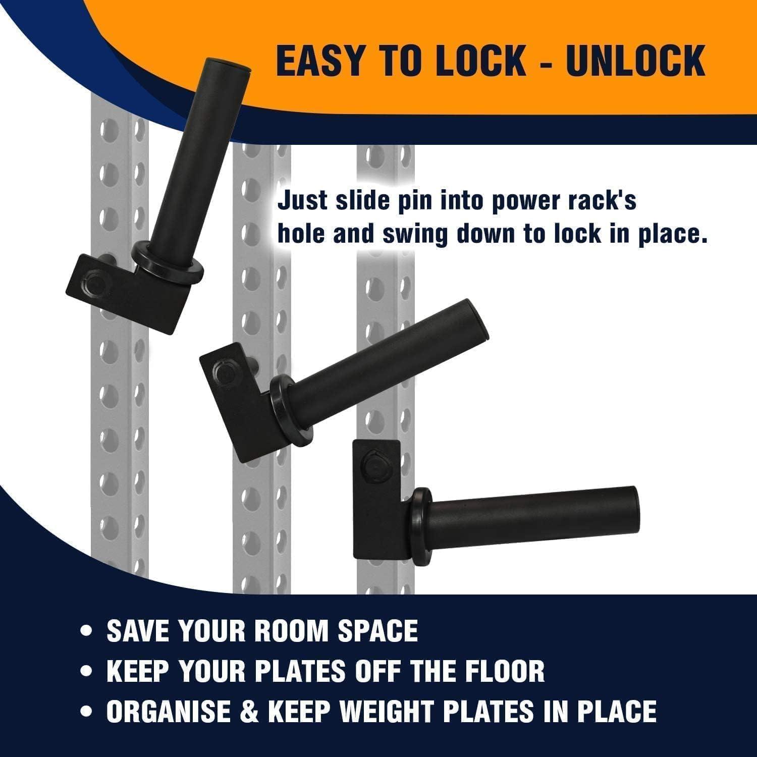 image:imageYes4All Power Rack JHooks amp Attachments Heavy Duty Barbell Holders Compatible with 2x2 amp 3x3 Power Racks for Home GymA Weight Plate Attachment 2x2 Inches set of 4