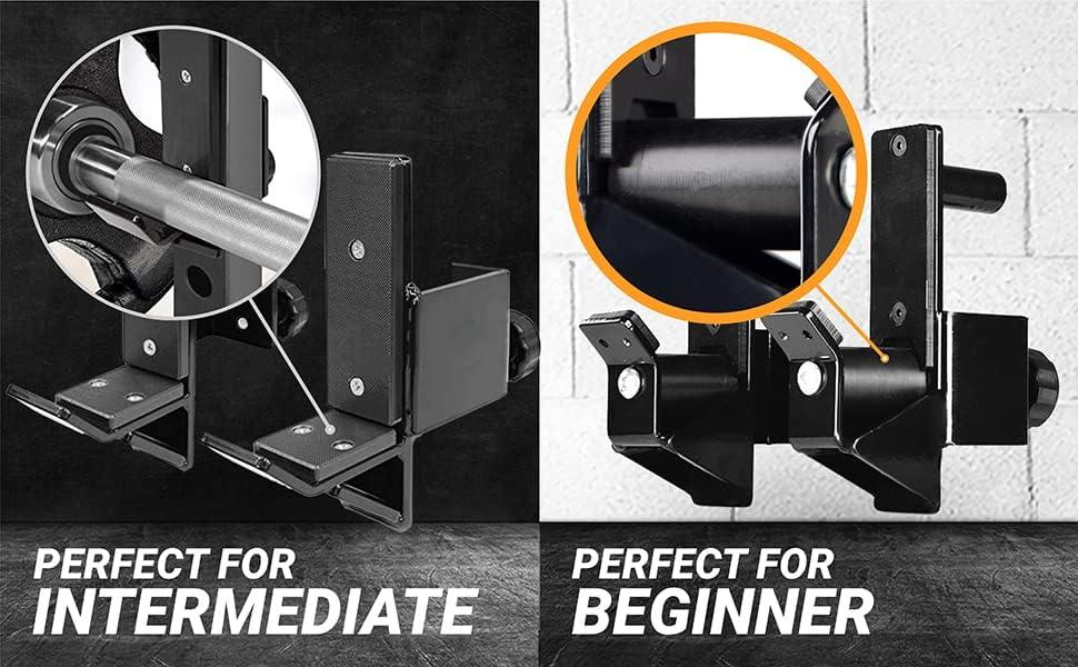 image:imageYes4All Power Rack JHooks amp Attachments Heavy Duty Barbell Holders Compatible with 2x2 amp 3x3 Power Racks for Home GymC Roller JHook 2x2