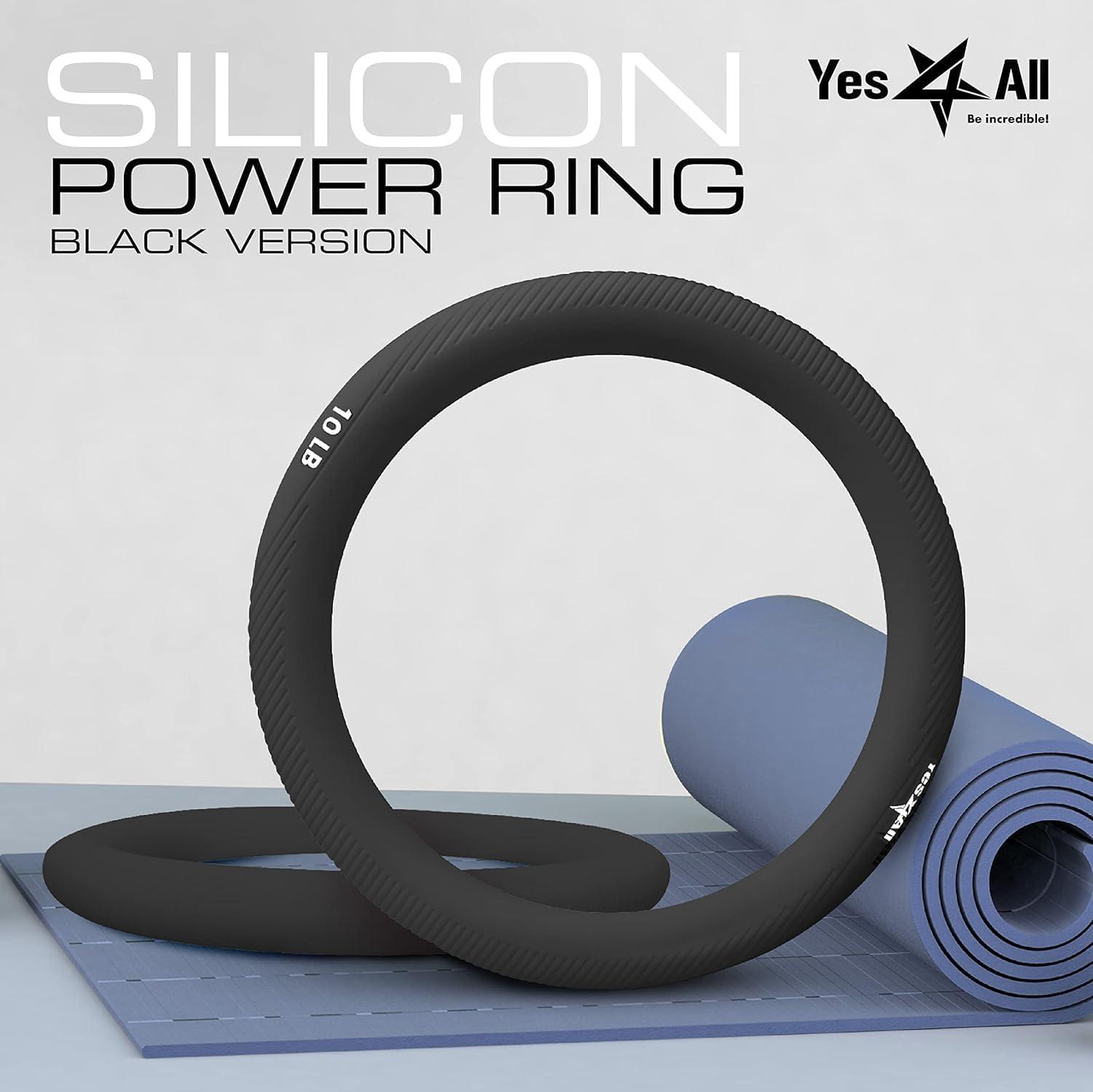 image:imageYes4All Power Ring 10lbs Weight Ring Weighted Circle Kettlebell for Yoga Exercise Aerobics Home Fitness Core TrainingA Black 10lb