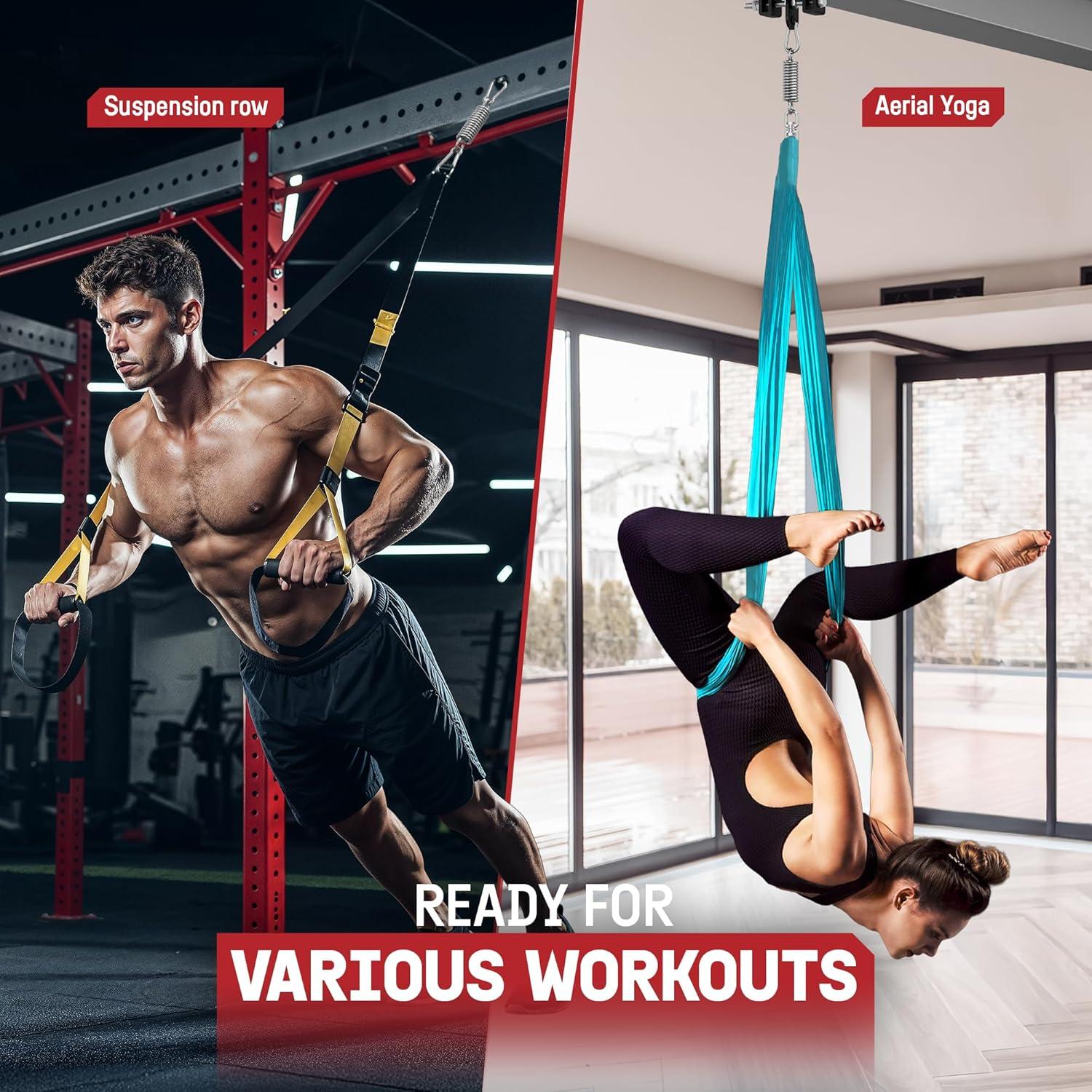 image:imageYes4All Punching Bag Hanger Heavy Bag Spring 555 LB Capacity Stainless Steel Hanging Kit with Spring Hook amp Carabiner Indoor amp Outdoor Mounting for Boxing Bags amp RecreationSpring Snap hook 360 Swivel Hook