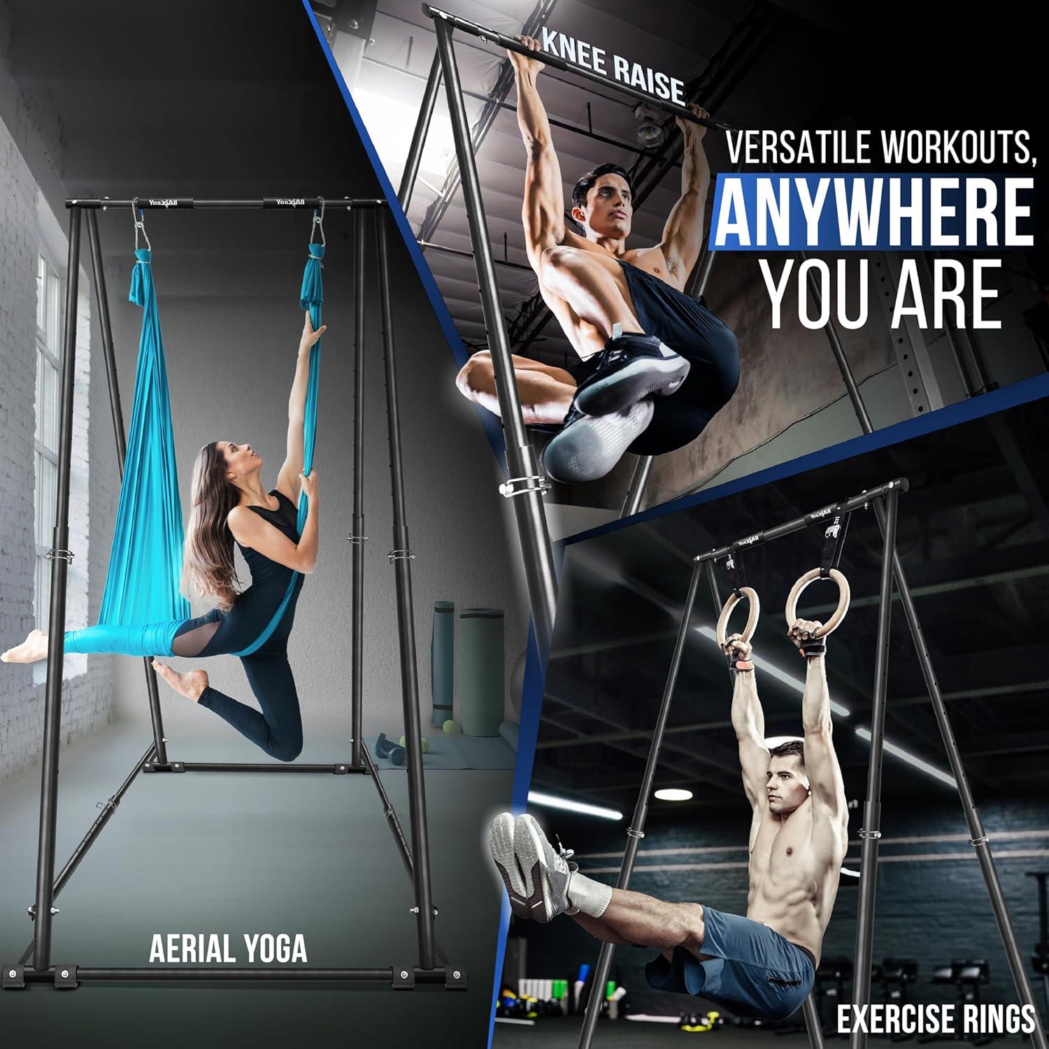 image:imageYes4All Robust Freestanding Pull Up amp Chin Up Bar 126 Levels Adjustable amp 770 lbs Capacity Foldable Pull Up Bar Station