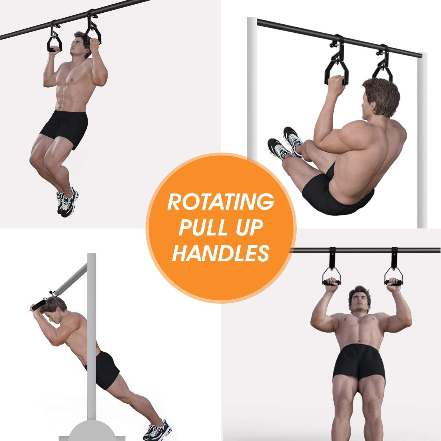 image:imageYes4All Rotating Pull Up Handles for Pull Up BarPull Up GripsBarbell handles with NonSlip amp Foam Pad Grips Twist Motion for Strength Training Workout