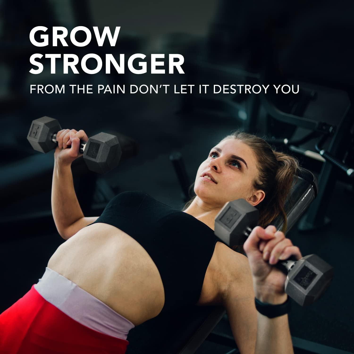 image:imageYes4All Rubber Grip Encased Hex Dumbbell Hand Weights With AntiSlip 550 LBS SingleE 25 Pounds