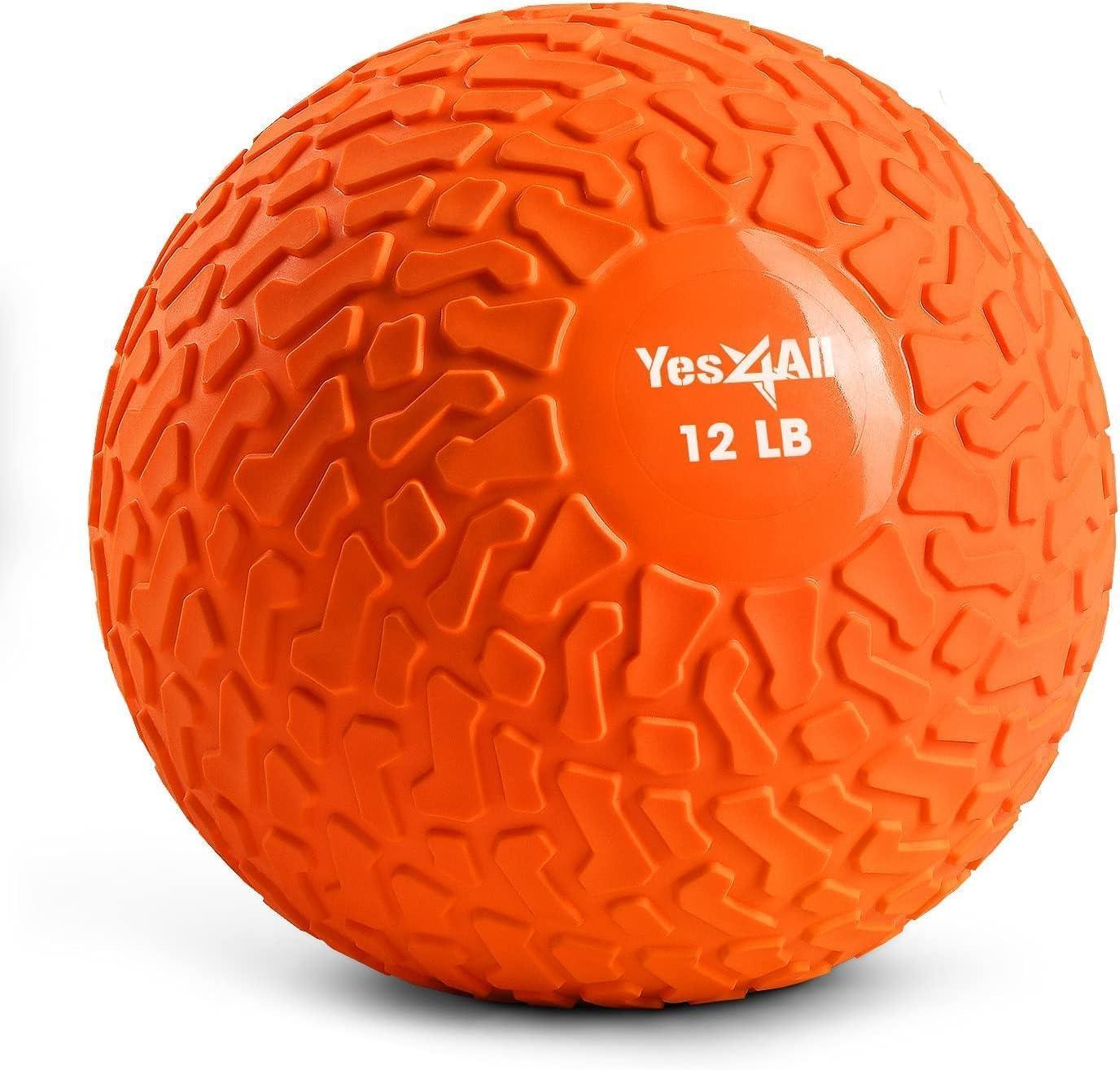 image:imageYes4All Slam Balls 1040lb Weighted Ball Weight Durable PVC Sand Filled Workout Dynamic Slam Ball for Core StrengthenOrange Beast