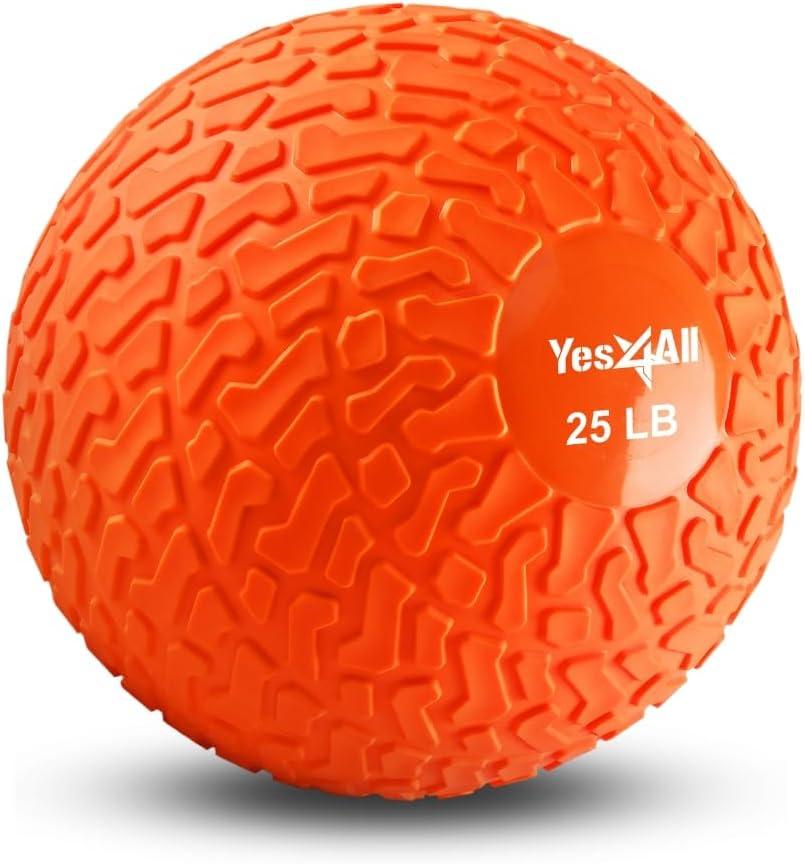 image:imageYes4All Slam Balls 1040lb Weighted Ball Weight Durable PVC Sand Filled Workout Dynamic Slam Ball for Core StrengthenOrange Beast