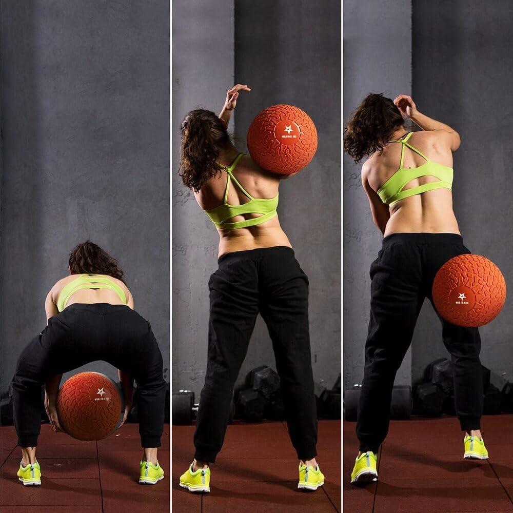 image:imageYes4All Slam Balls 1040lb Weighted Ball Weight Durable PVC Sand Filled Workout Dynamic Slam Ball for Core StrengthenOrange Beast