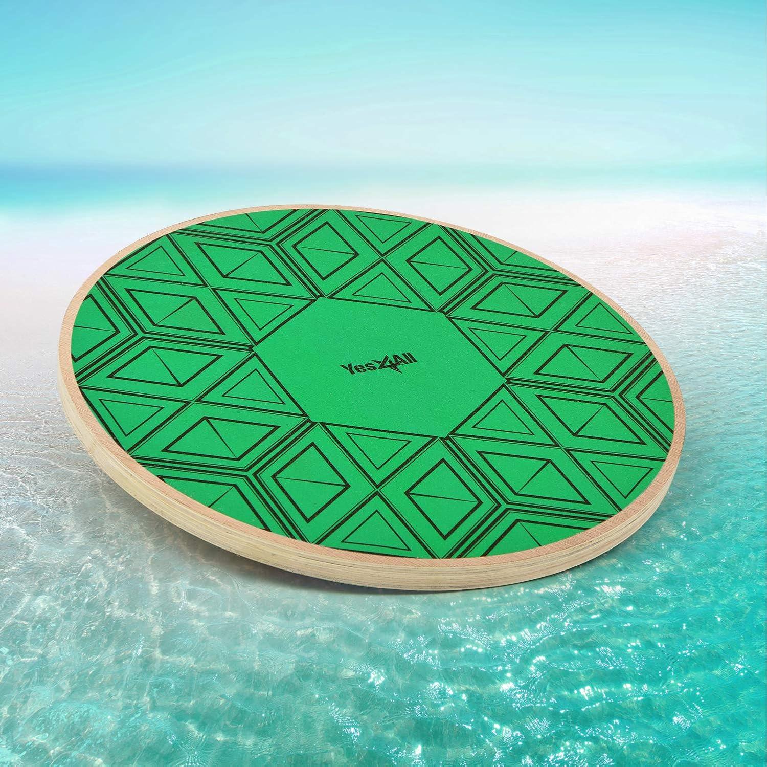 image:imageYes4All Versatile Wooden Wobble Balance Trainer Board with 360 Degree RotationF Wooden Balance Board Turquoise Cube