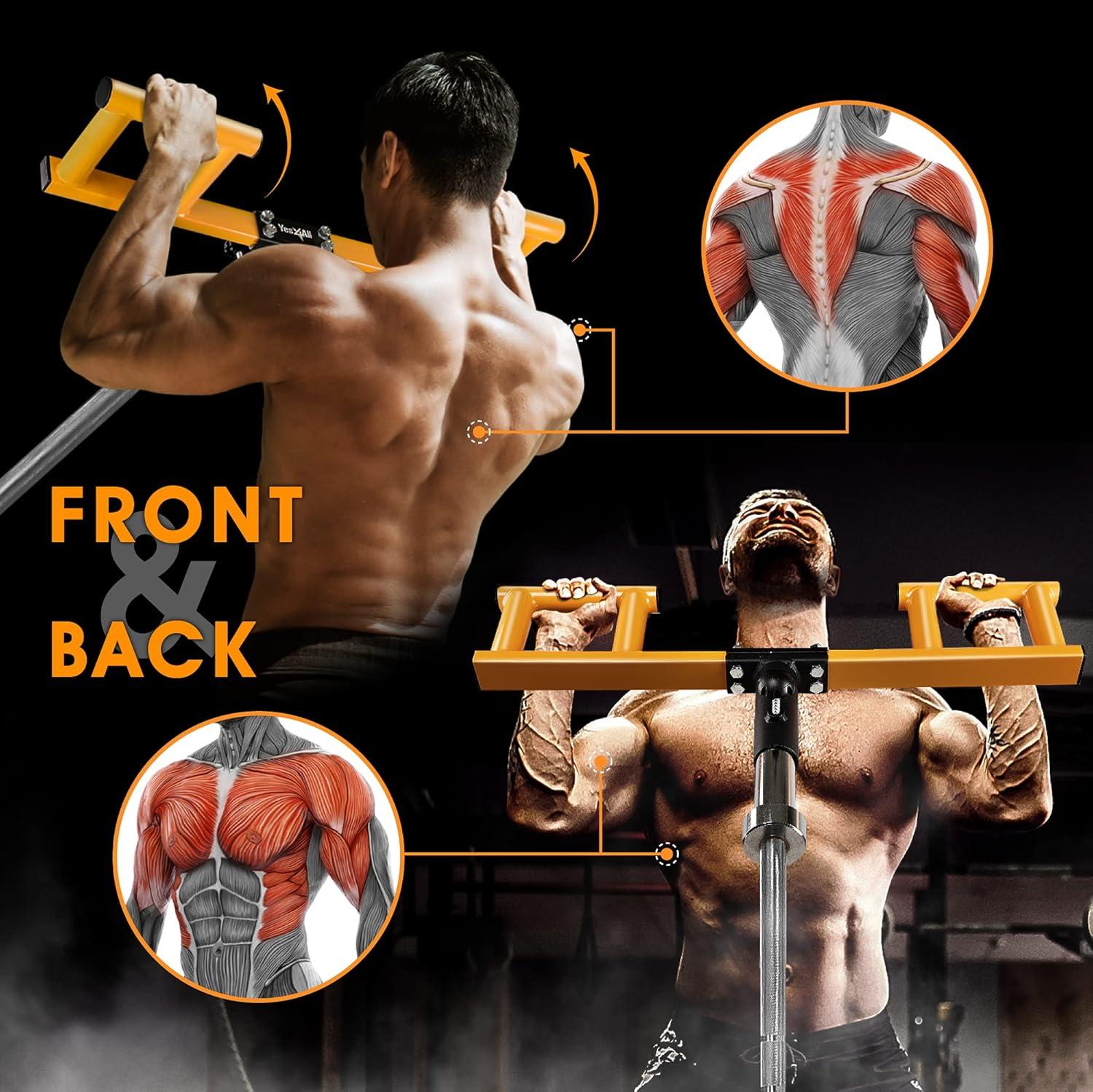 image:imageYes4All Viking Press Landmine Handle Attachment for 2Inch Olympic Barbell 3 Hand Grip Positions Support Home Gym for Deadlift Squat Workout Increased VersatilityA Orange Viking Press