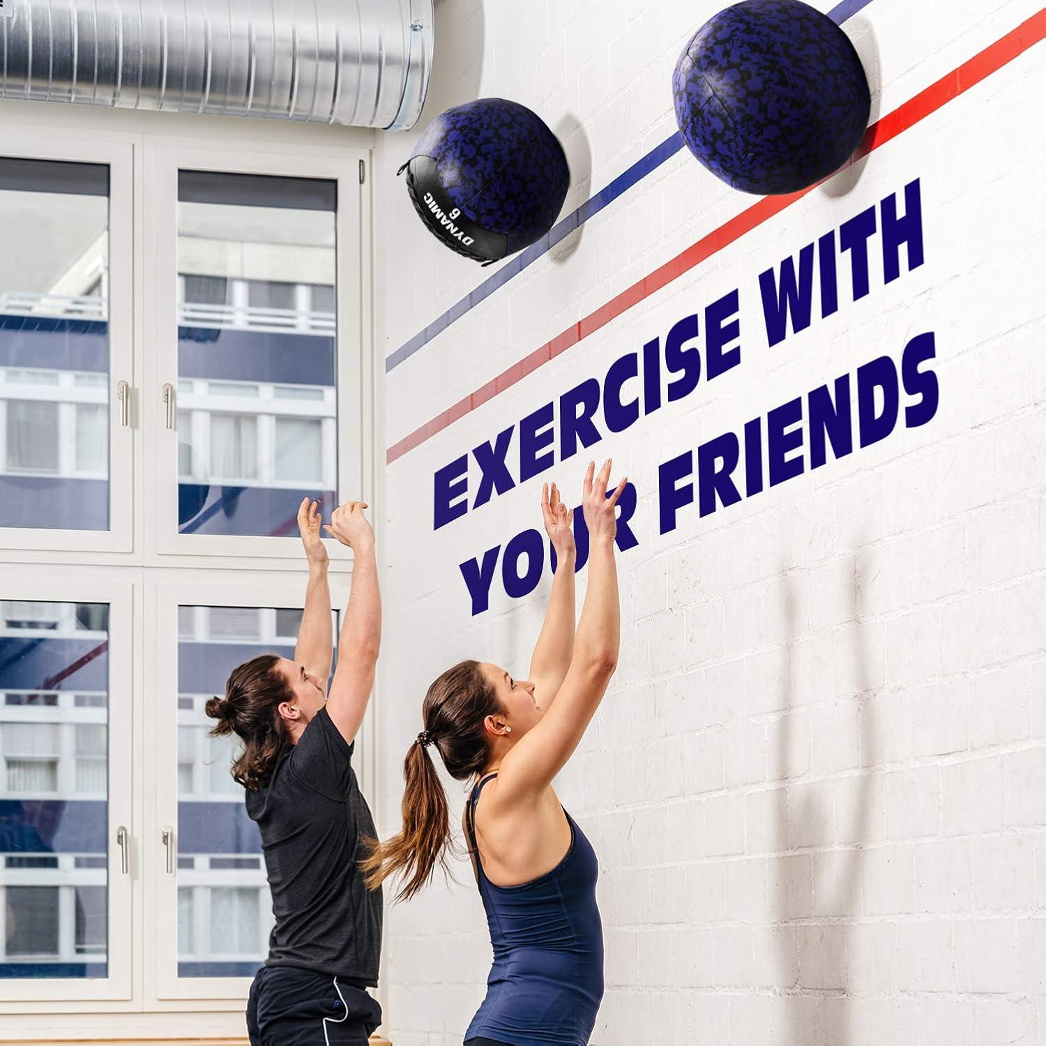 image:imageYes4All Wall Ball Soft Leather Weighted Iron Sand Ball for Dynamic Multifunctional Exercise 6 LB 30 LBB Soft Surface Dynamic