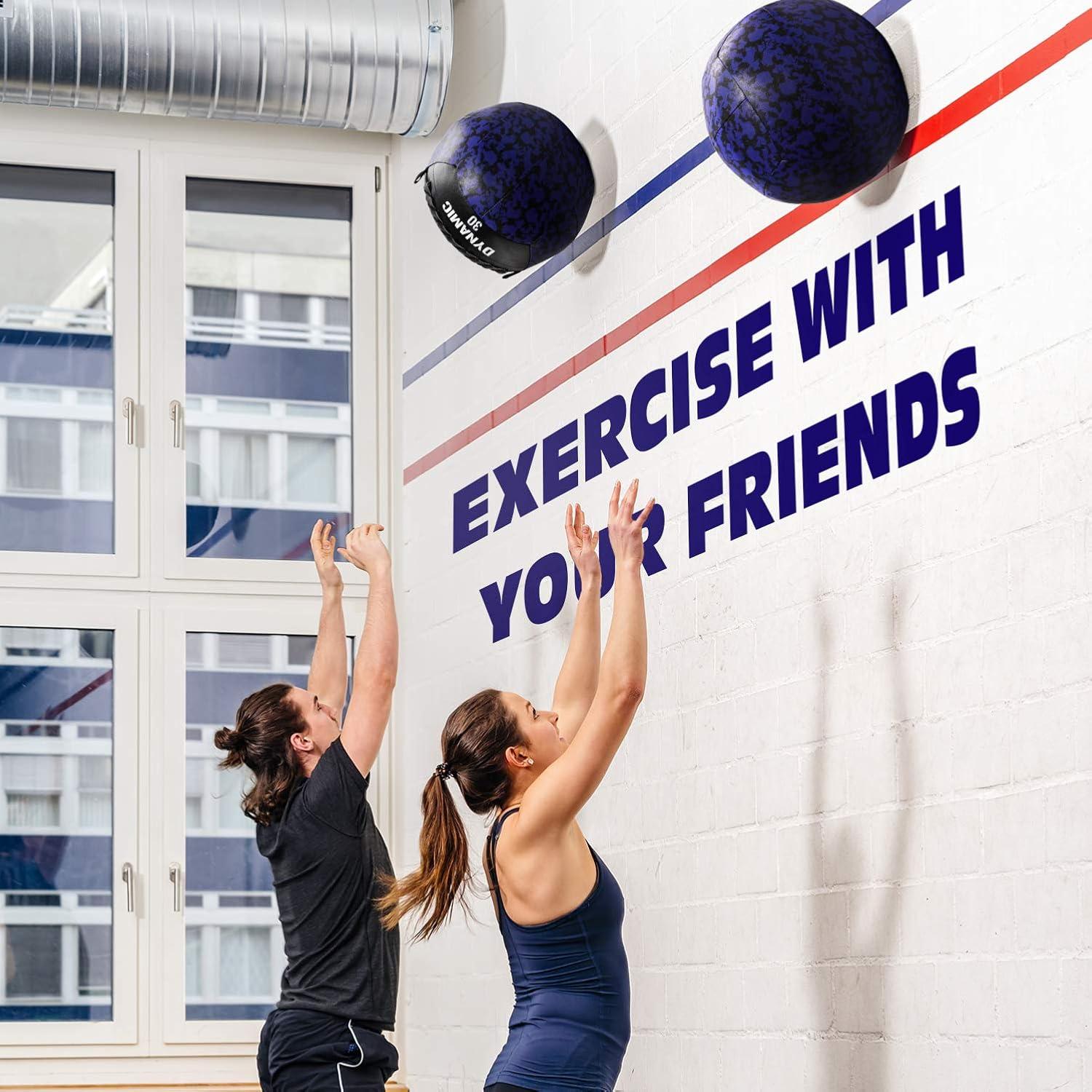 image:imageYes4All Wall Ball Soft Leather Weighted Iron Sand Ball for Dynamic Multifunctional Exercise 6 LB 30 LBB Soft Surface Dynamic