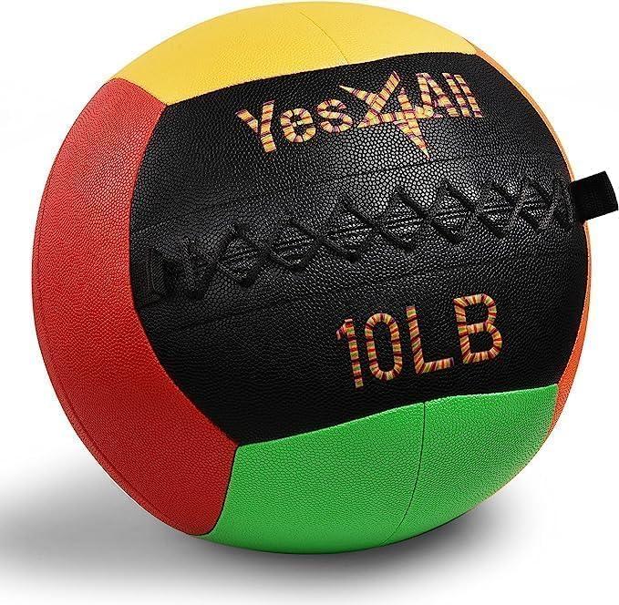 image:imageYes4All Wall Ball Soft Leather Weighted Iron Sand Ball for Dynamic Multifunctional Exercise 6 LB 30 LBC Premium Vibrant