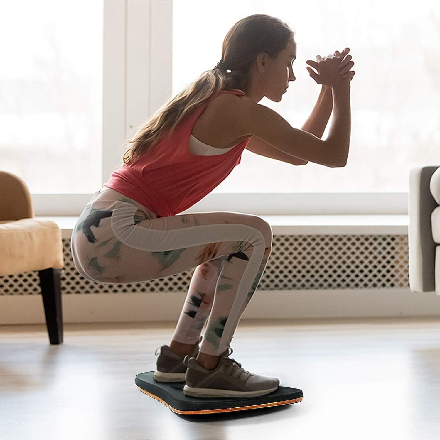 image:imageYes4All Wobble Balance Board for Standing DeskAntiFatigue Office Foam Pad Standing Desk Mats Rocker Board Office Accessories Wobble Board With Massage BallStandard Ver