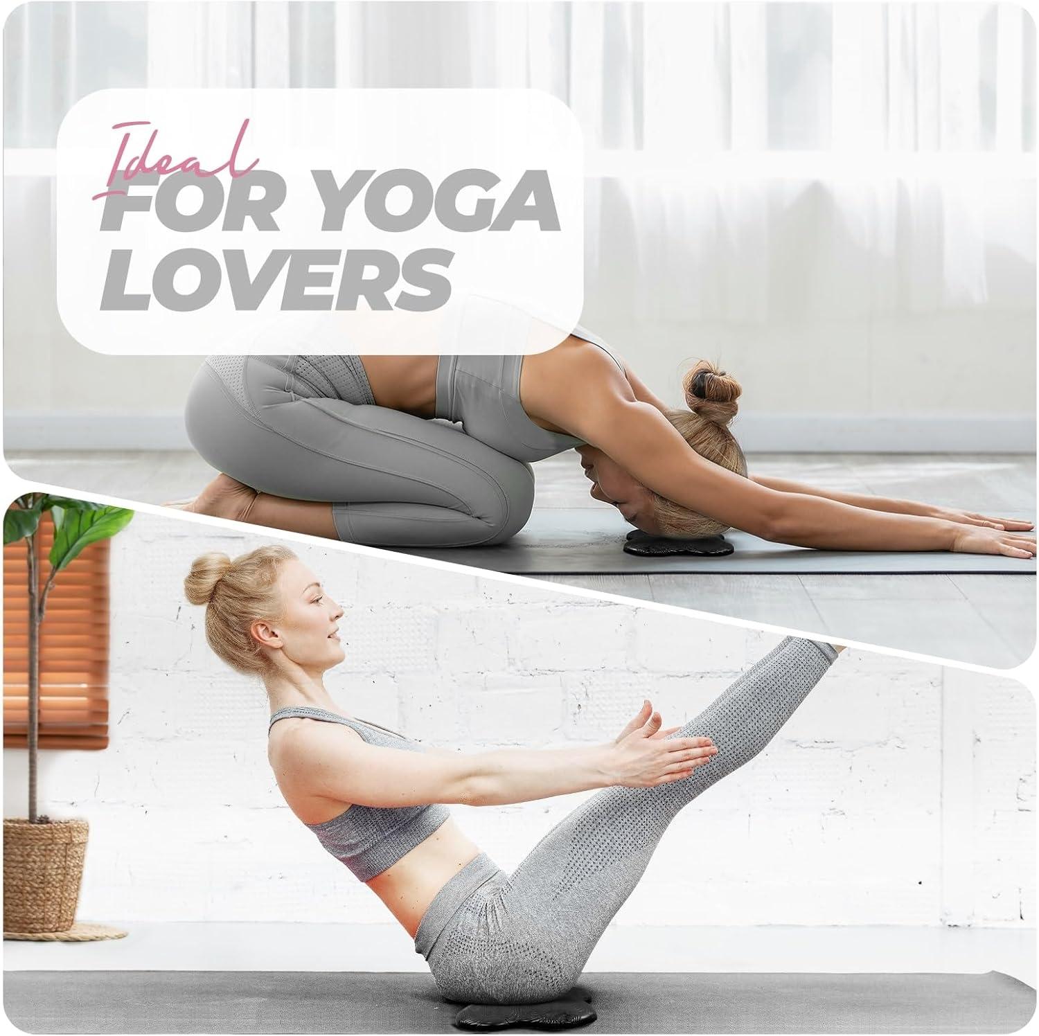 image:imageYes4All Yoga Knee Pads Pair Thick Yoga Kneeling Pad for Pilates Exercise 1316 Inches Cushion Knees Elbow Mat Supplies for Women amp Men Fitness TravelA Black