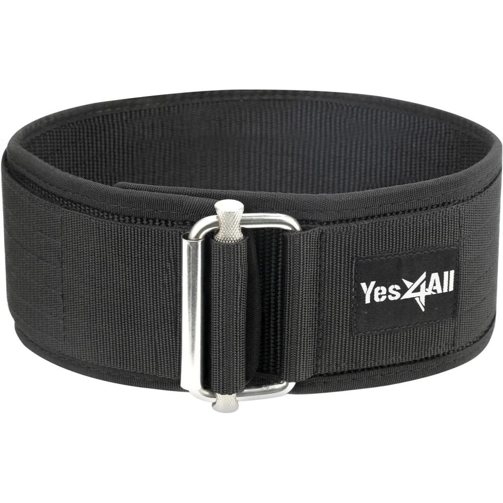 image:imageYes4All 100 Leather Premium Weightlifting BeltGenuine Leather 2in1 Dip Belt With ChainSelflocking Belt Robust Alloy Steel Buckle 10mm Thick For Heavy Lifting Squats Deadlifts and MoreF Size S 2731 inches