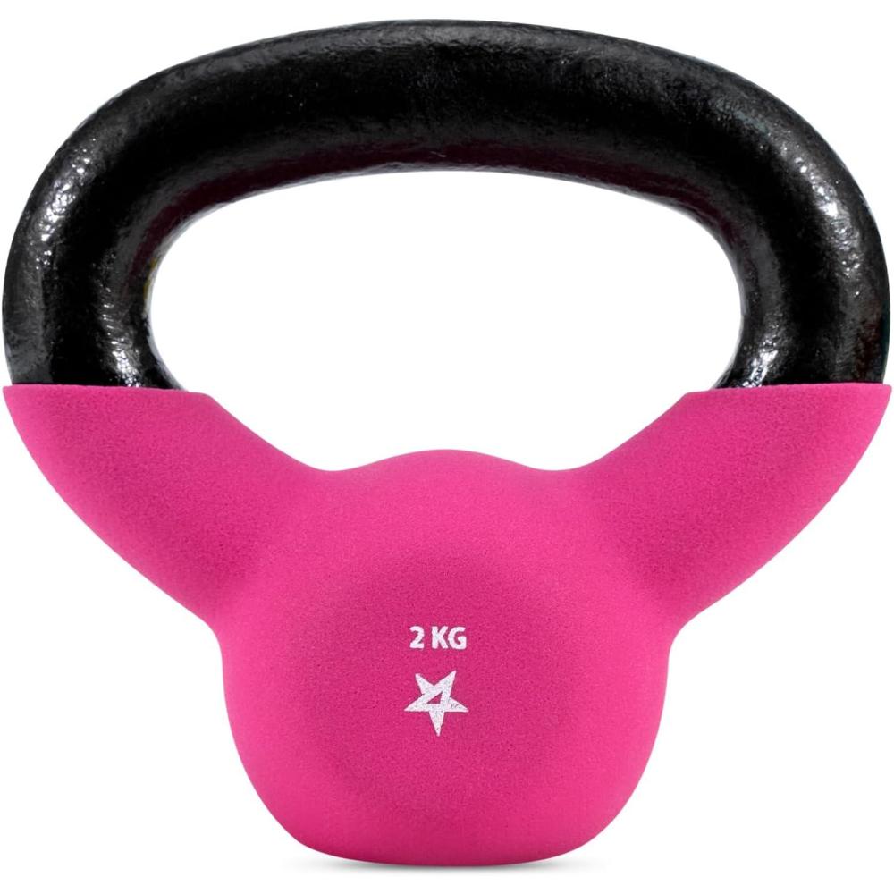 image:imageYes4All 232kg Neoprene CoatedPowder Coated Kettlebells Cast Iron Kettlebell Weight Sets for Home Gym Fitness amp Weight TrainingA 2 kg