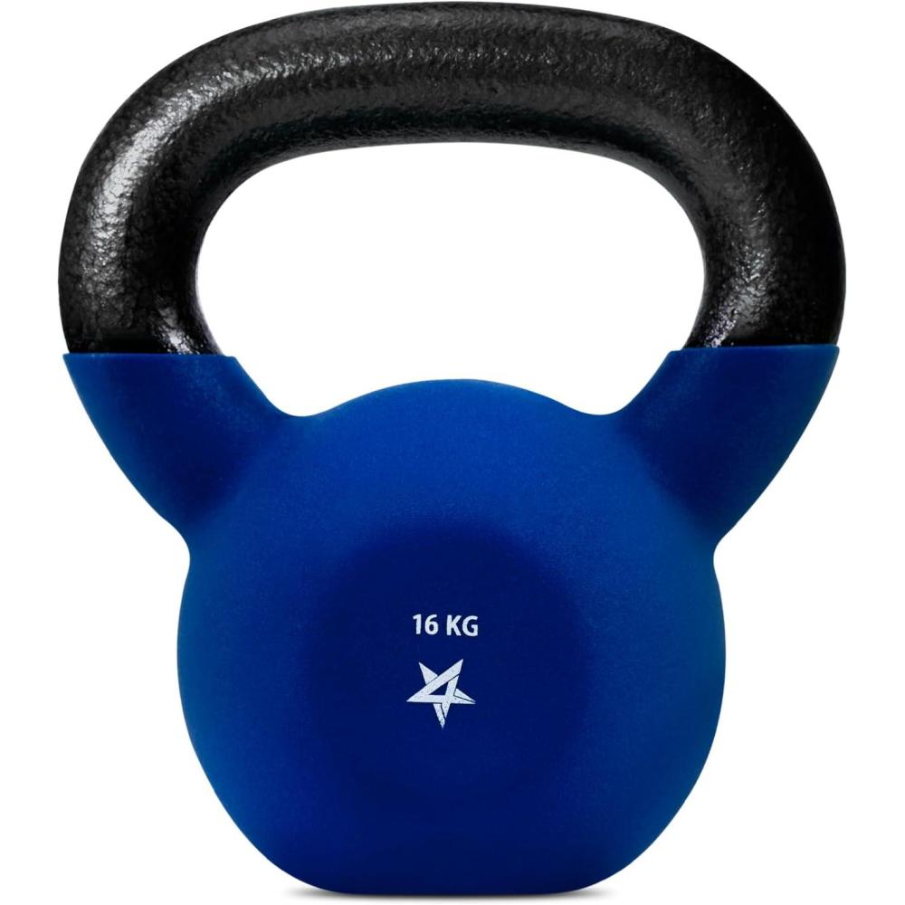image:imageYes4All 232kg Neoprene CoatedPowder Coated Kettlebells Cast Iron Kettlebell Weight Sets for Home Gym Fitness amp Weight TrainingG 16 kg