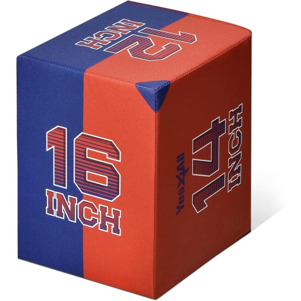 image:imageYes4All 3in1 SoftPadded Plyo Box With Wooden Core NonSlip MultiUse Cushioned Plyometric Jump Box with Vinyl Cover for Jumping Conditioning Strength TrainingB Basketball Version Black