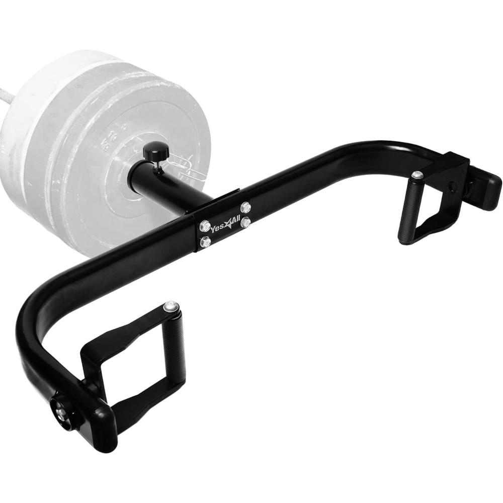 image:imageYes4All 550LBS MultiGrip Rowing Landmine Handle T Bar LAT Viking Press fits 1 amp 2 Bar Sturdy Design Easy to InstallC Revolving Grappler Handle Landmine Attachment