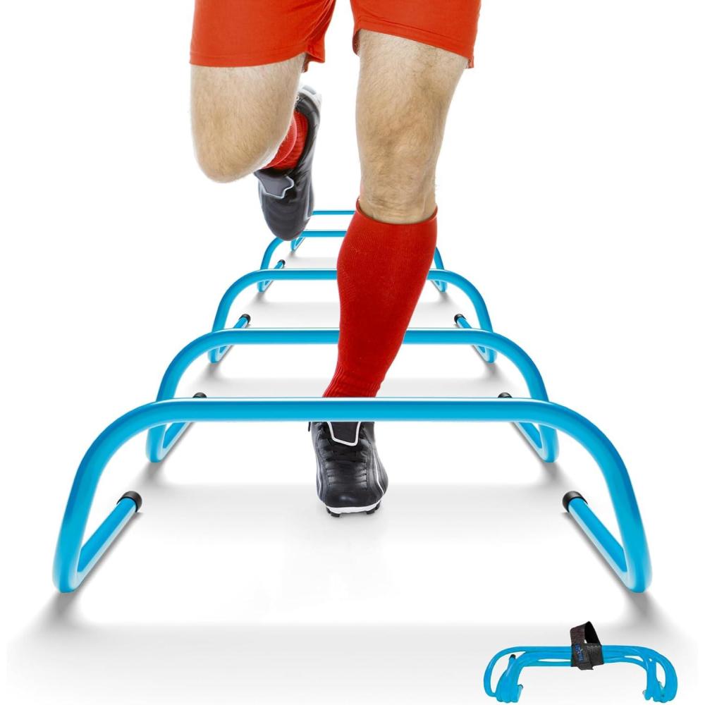 image:imageYes4All Agility Speed Training Agility Hurdles for Athletes  5 Pack  Speed and Agility Training Equipment for Soccer Basketball Football Hurdle TrainingD Set 5 Hurdles Blue