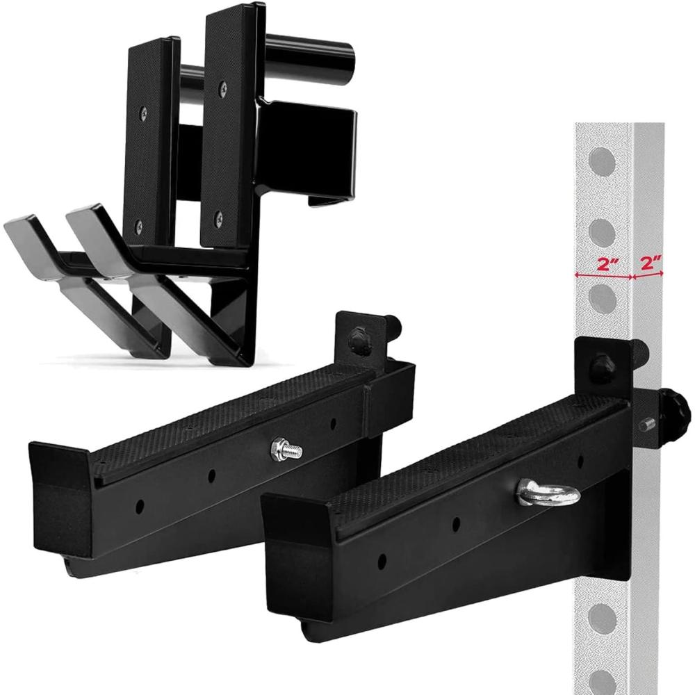image:imageYes4All Alloy Steel Barbell Holder JHooks And Premium Spotter Arms For 2x2 Power RackPower CageSquat Rack 1000 Lbs Capacity Attachments