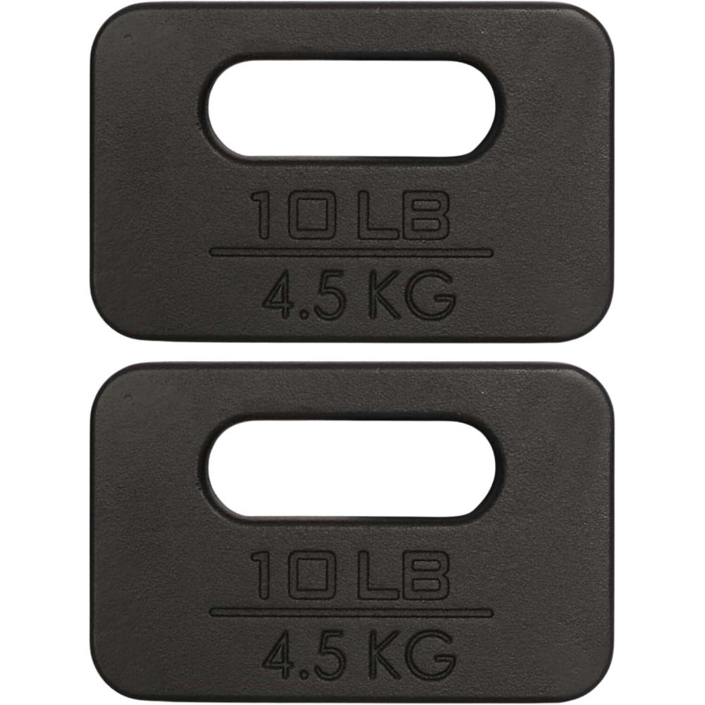 image:imageYes4All Cast Iron Rucking Weight for Backpack Training Weight Plate with Ergonomic Rounded Handle Protective Glossy Finish for Weighted Walking Hiking Rucking Resistance Workout 10 LBH 2x10LB