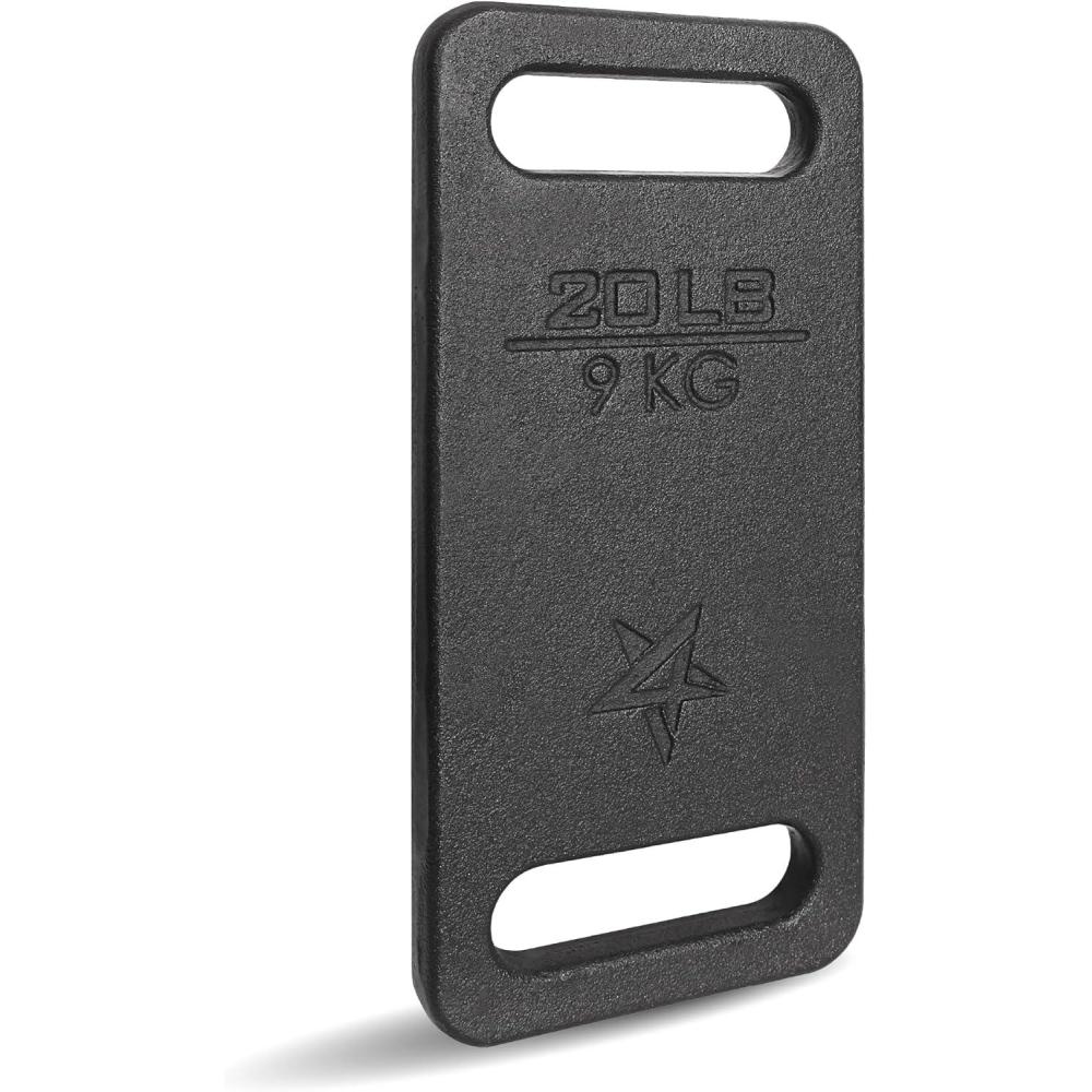 image:imageYes4All Cast Iron Rucking Weight for Backpack Training Weight Plate with Ergonomic Rounded Handle Protective Glossy Finish for Weighted Walking Hiking Rucking Resistance Workout 10 LBC 20LB
