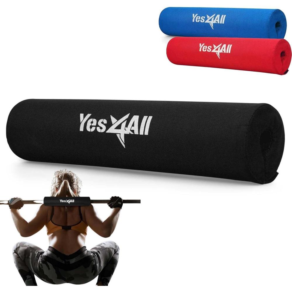 image:imageYes4All Ergonomic Foam Bar Pad Olympic Barbell Squat amp Neck Pad for Squats Hip Thrusts amp Weight Lifting BarBlack