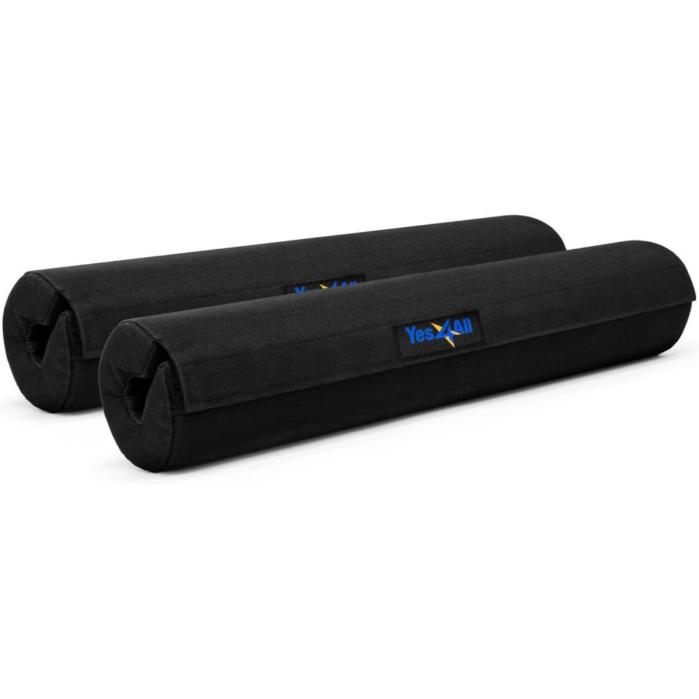 image:imageYes4All Ergonomic Foam Bar Pad Olympic Barbell Squat amp Neck Pad for Squats Hip Thrusts amp Weight Lifting BarSet 2 Black