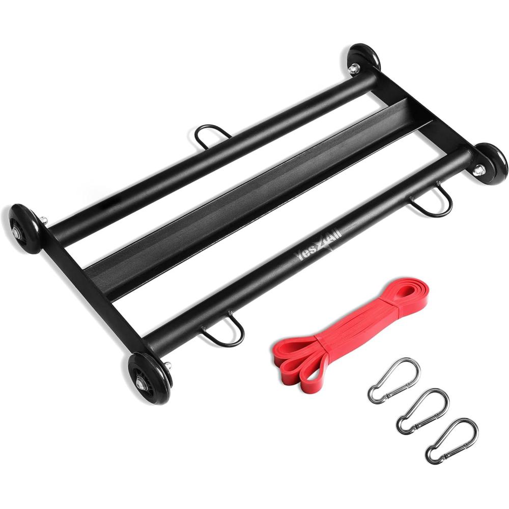 image:imageYes4All Glute Ham Glider Exercise Wheels for Home Gym Fitness Glute Hamstring Booty BuildingB Glute Ham Glider Resistance Band