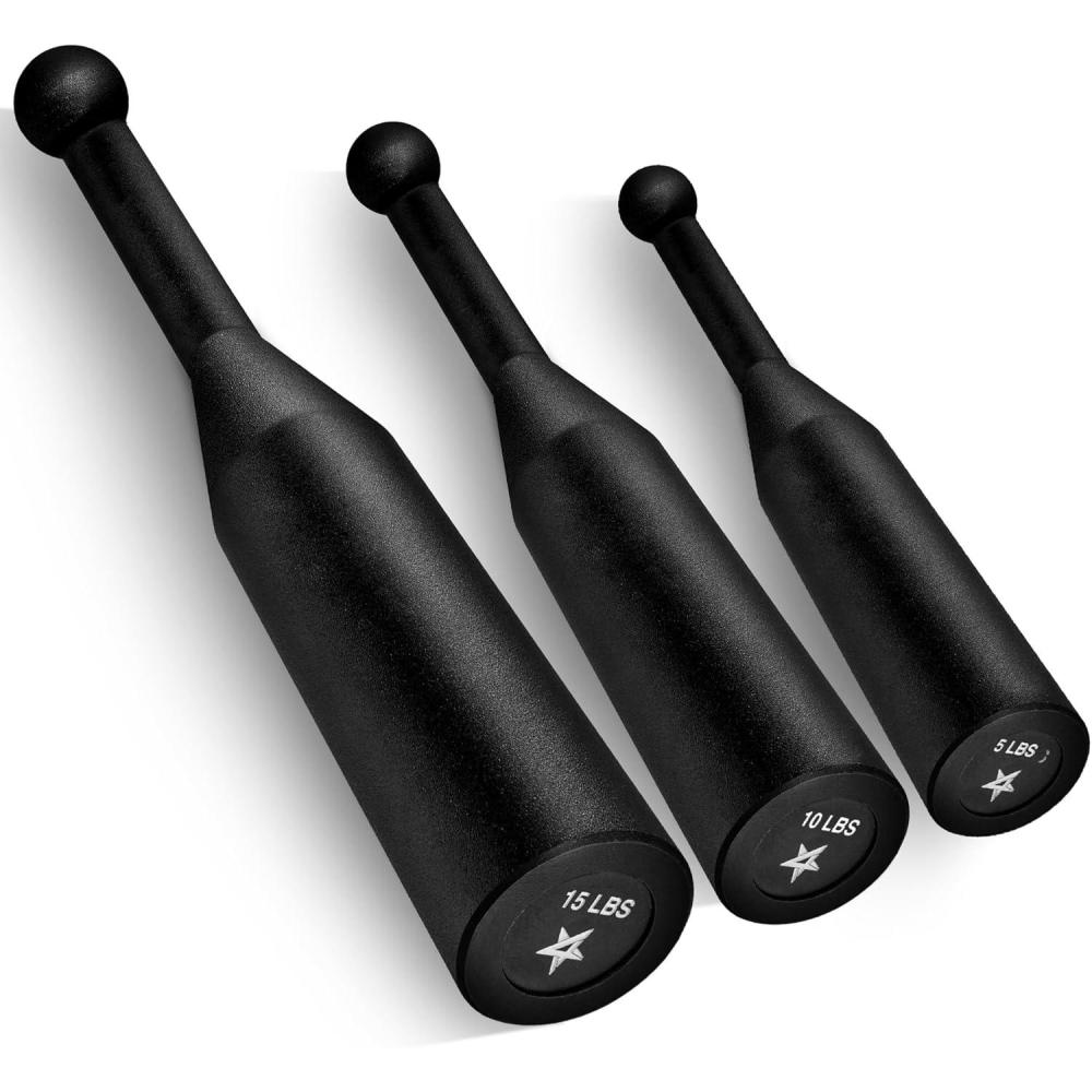 image:imageYes4All Indian Clubs Durable Steel Club for Training amp Rotational Strength Weighted Club for Grip Forearm amp Functional Exercise Fitness Clubs Available in 5 10 15 LB amp Combo SetsCombo 5  10  15 LB