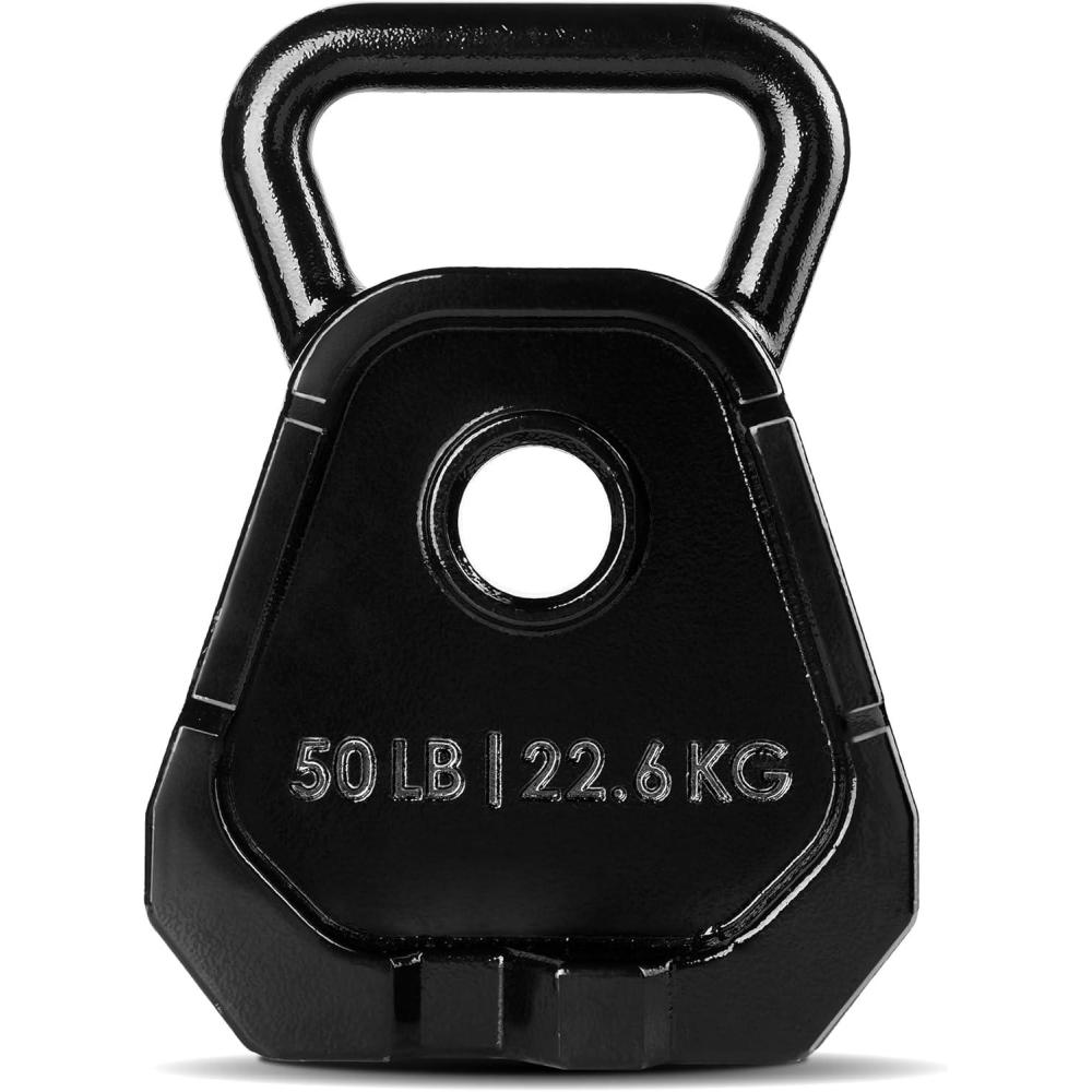 image:imageYes4All Kettlebell Special Shape Upgraded ampMultifunctional for Advanced Training Solid Cast Iron Powder Coated Anti Slip Handle Strength Training EquipmentC50lbs Single