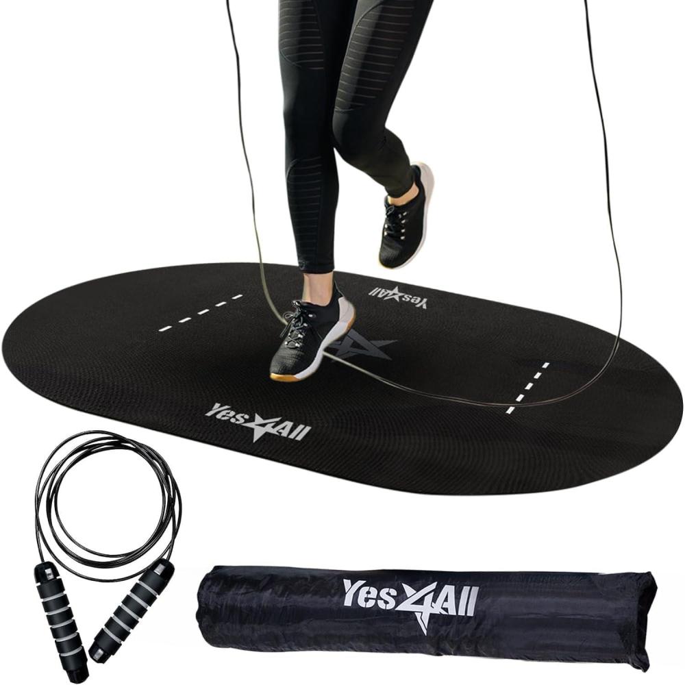 image:imageYes4All Large Exercise Fitness Mat with Jump Rope amp Carry Bag Nonslip Waterproof Floor Protection For Yoga Workout Jump Rope