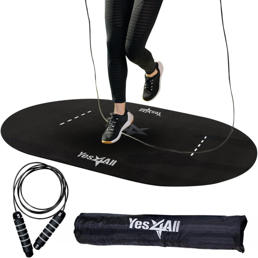 image:imageYes4All Large Size Jump Rope Mat with Jump Rope amp Carry Bag Nonslip Waterproof Indoor Outdoor DamageFree Equipment amp Floor