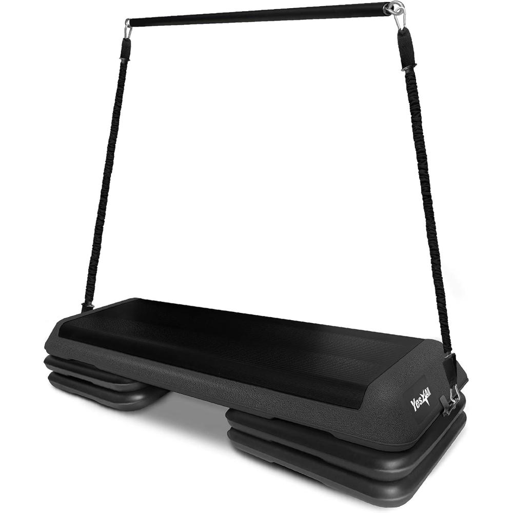 image:imageYes4All MultiFunctional Aerobic Step Platform AdapterVersatile Stepper Platform With Pilate Bar And Resistance Band
