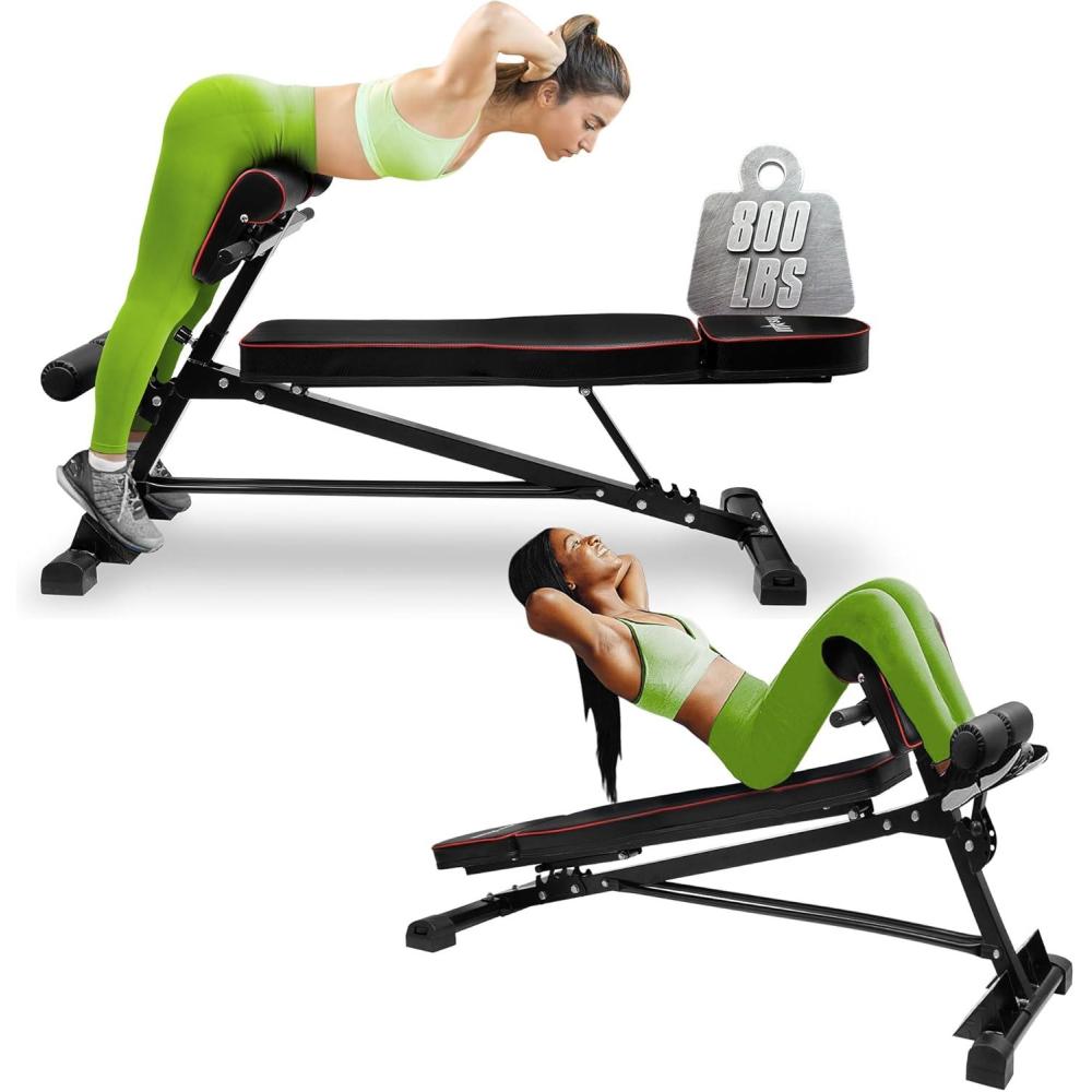 image:imageYes4All MultiFunctional Workout Bench Sit Up Bench Weight Bench Roman Chair amp Back Extension for Core TrainingBlack Red