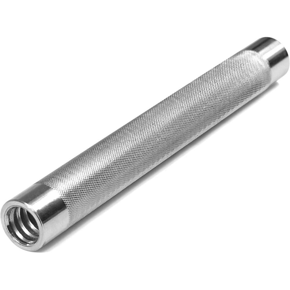 image:imageYes4All Pair of Threaded Dumbbell Handles 14161824 inch ChromeRubber Grip Fit 1 Plates Weight Bar Connector