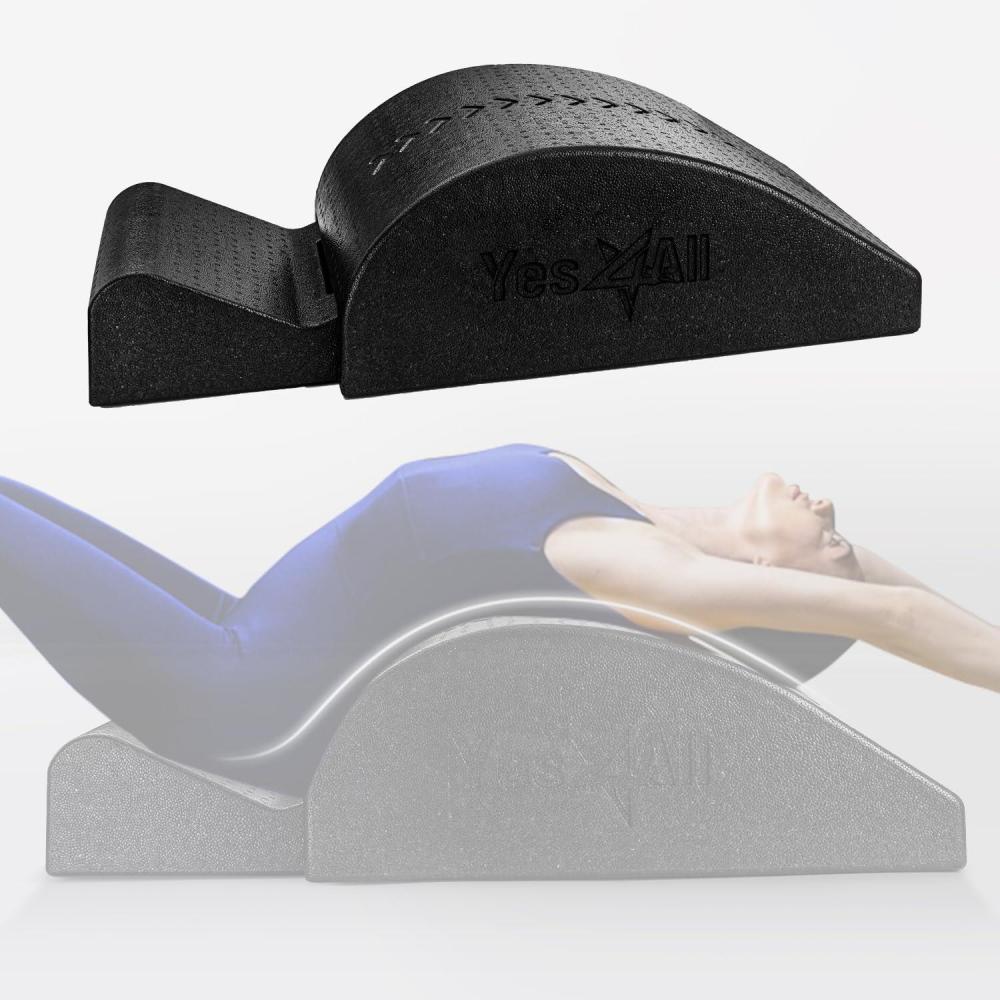 image:imageYes4All Pilates Spine Corrector Pilates Arc 350lbs Foldable Pilates Massage Bed Barrel Core Strengthening and StretchingB UpgradeBlack