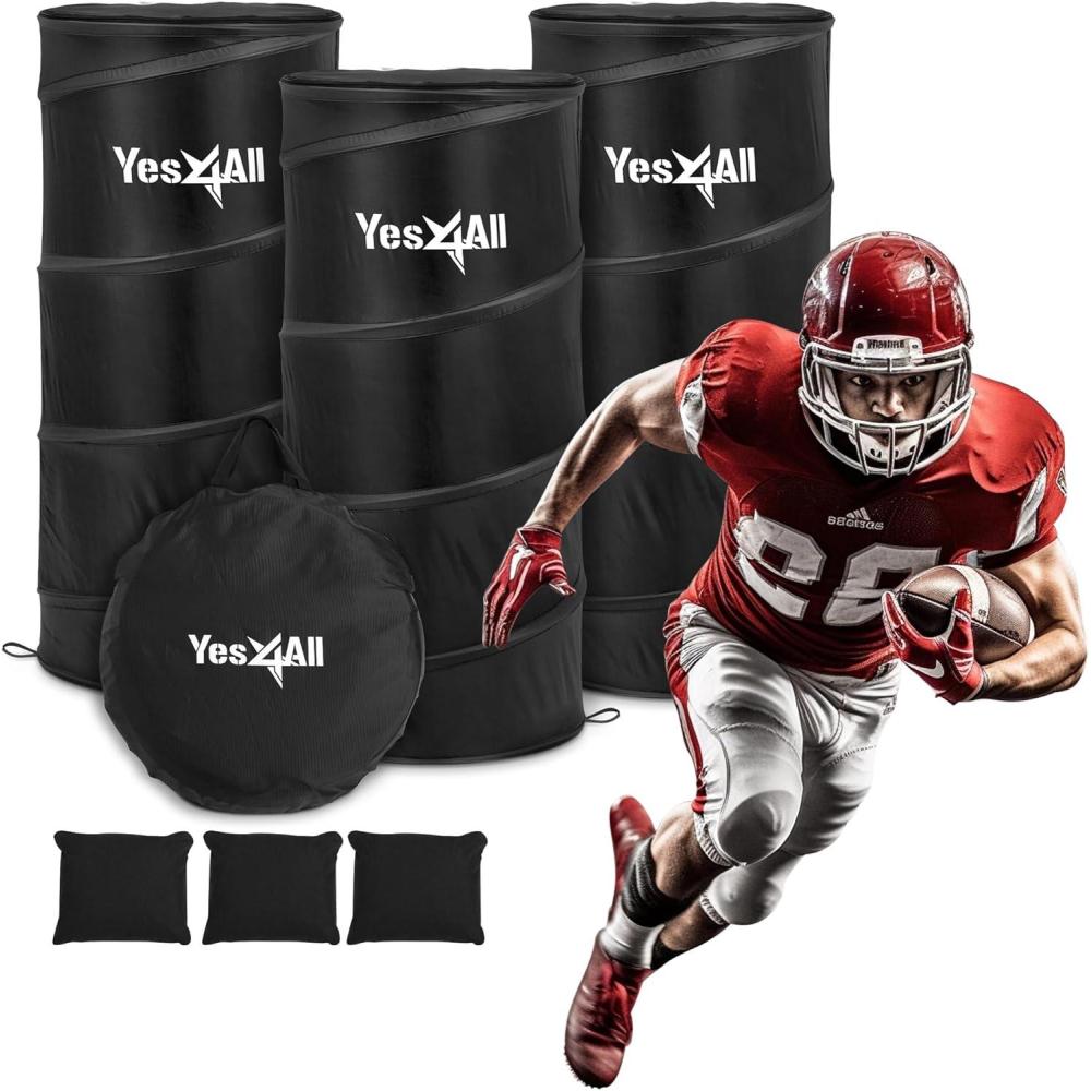 image:imageYes4All Pop Up Defender 3Pack Basketball Youth Training Equipment Portable Football Soccer Basketball Drill DefenderB Black