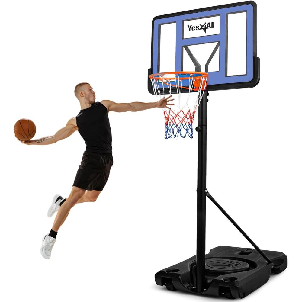 image:imageYes4All Portable Basketball Hoop Outdoor 3810Ft Basketball Goal Adjustable for KidTeenAdult Practicing Indoor amp Outdoor