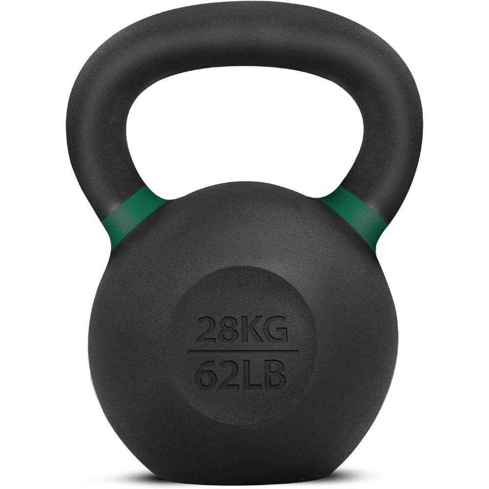image:imageYes4All Powder Coated Cast Iron Kettlebell Strength Training Kettlebells Weight Set for Full Body Workout Home GymJ  Mint  28 KG  62 LB Updated