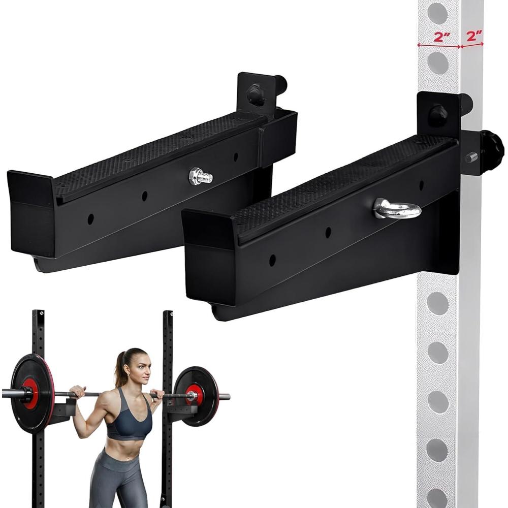 image:imageYes4All Power Rack JHooks amp Attachments  Heavy Duty Barbell Holders Compatible with 2x2 amp 3x3 Power Racks for Home GymB Premium Spotter Arms for Power Racks 2x2