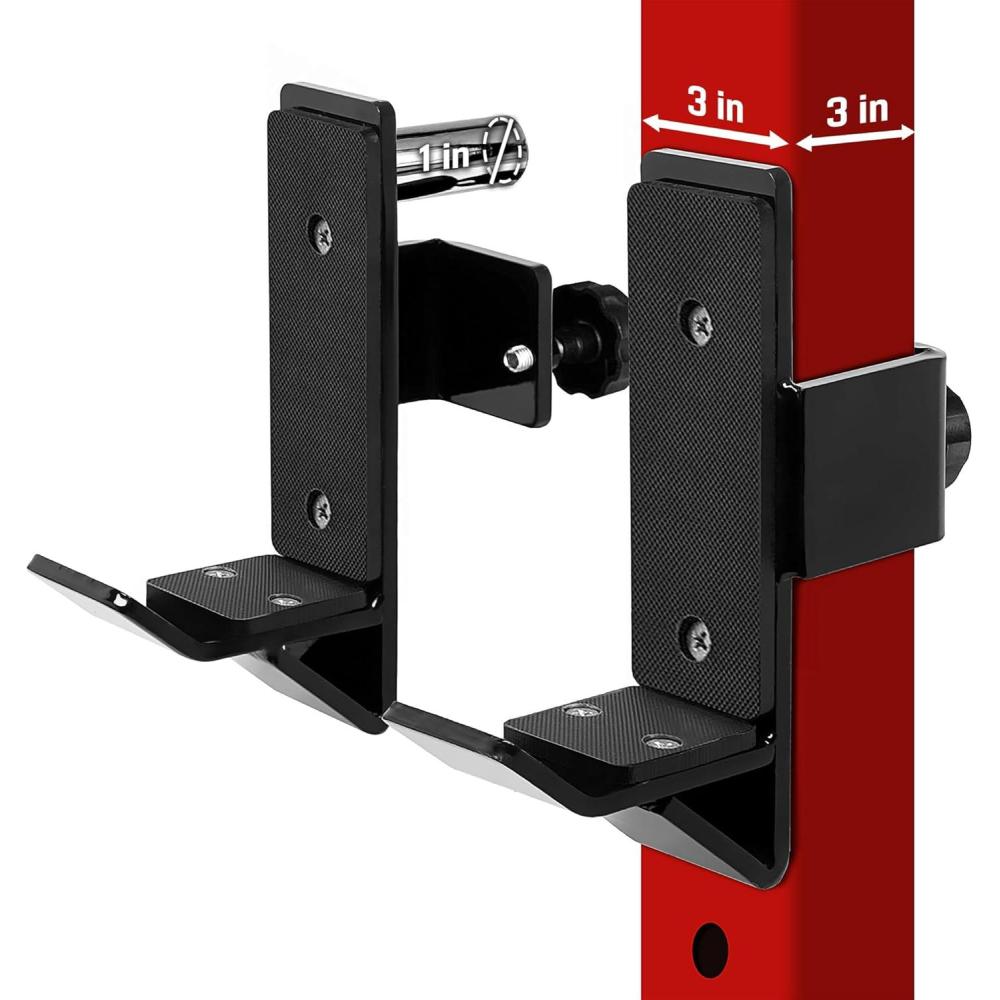 image:imageYes4All Power Rack JHooks amp Attachments  Heavy Duty Barbell Holders Compatible with 2x2 amp 3x3 Power Racks for Home GymE JHook for 3x3 Rack with 1 or 58 Hole
