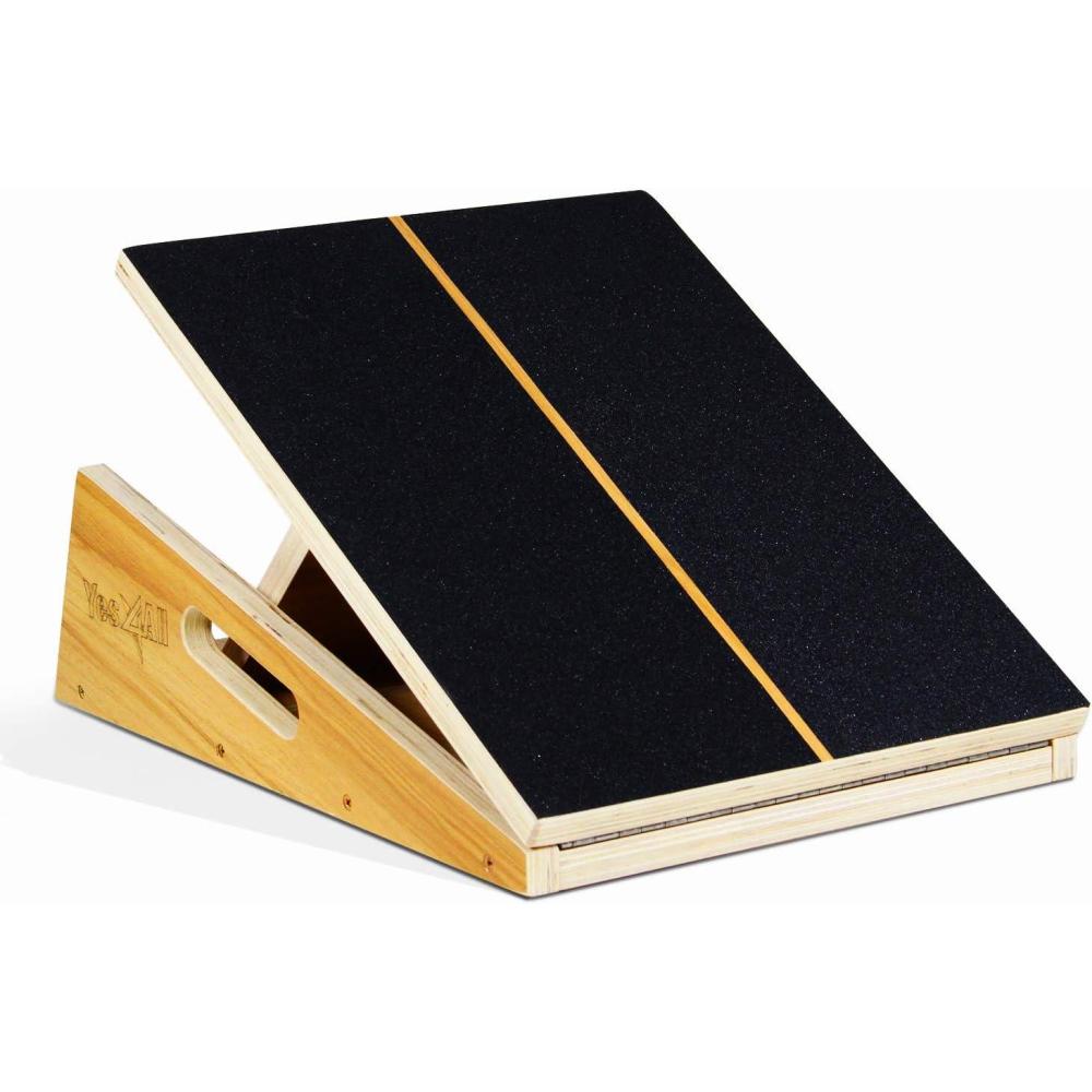image:imageYes4All Professional Incline Board Slant Board Calf Stretching Squat Wedge and AntiSlip Surface Portable Side HandleB 5 Angles  Full Coverage