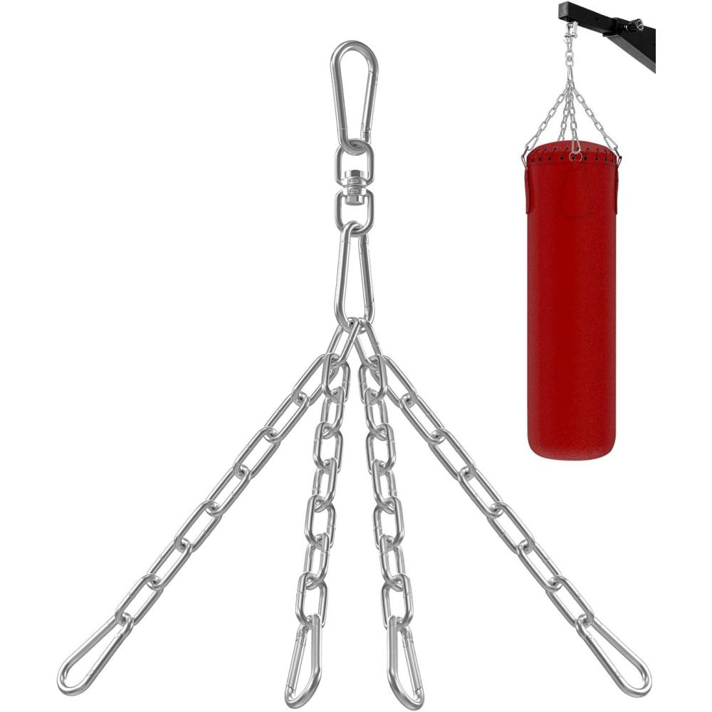 image:imageYes4All Punching Bag Hanger Heavy Bag Spring 555 LB Capacity Stainless Steel Hanging Kit with Spring Hook amp Carabiner Indoor amp Outdoor Mounting for Boxing Bags amp RecreationWood Beam Hanger only