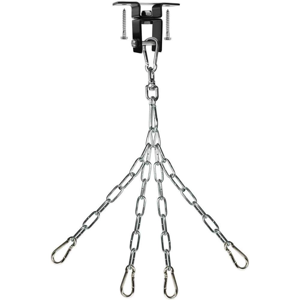 image:imageYes4All Punching Bag Hanger Stainless Steel Swivel Chain with 4 Snap Hooks for Heavy Bag Gym Swing Trapeze and HammockWood Beam Hanger with chain