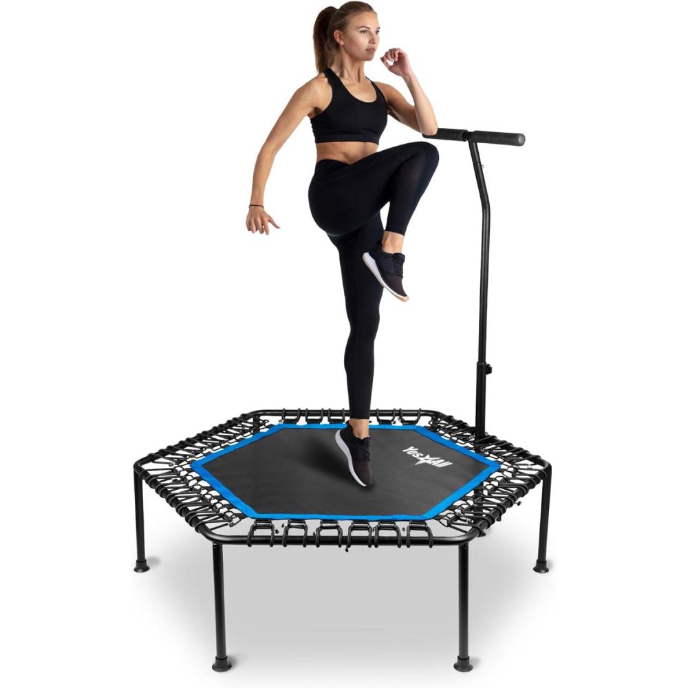 image:imageYes4All Rebounder Trampoline for Adults 48Inch 350 LBS Stable amp Silent Exercise Trampoline for Rebounding Jumping CardioHandle
