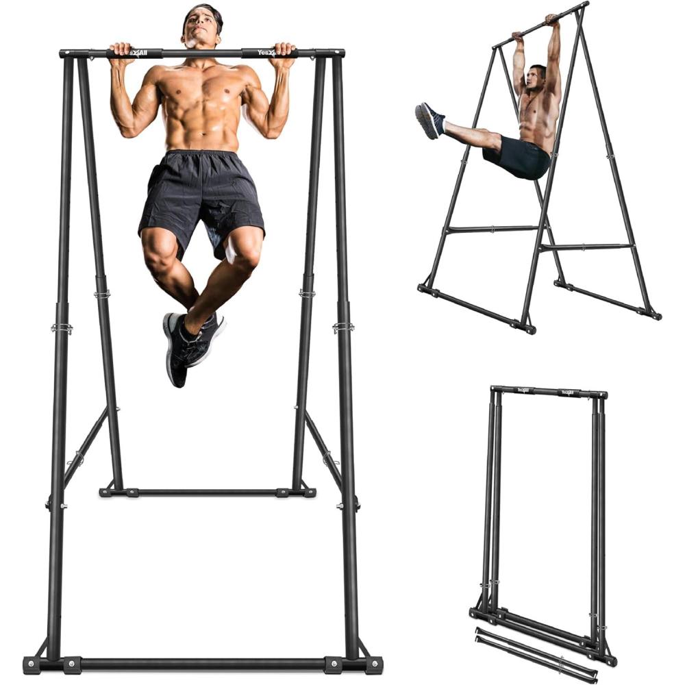 image:imageYes4All Robust Freestanding Pull Up amp Chin Up Bar 126 Levels Adjustable amp 770 lbs Capacity Foldable Pull Up Bar Station