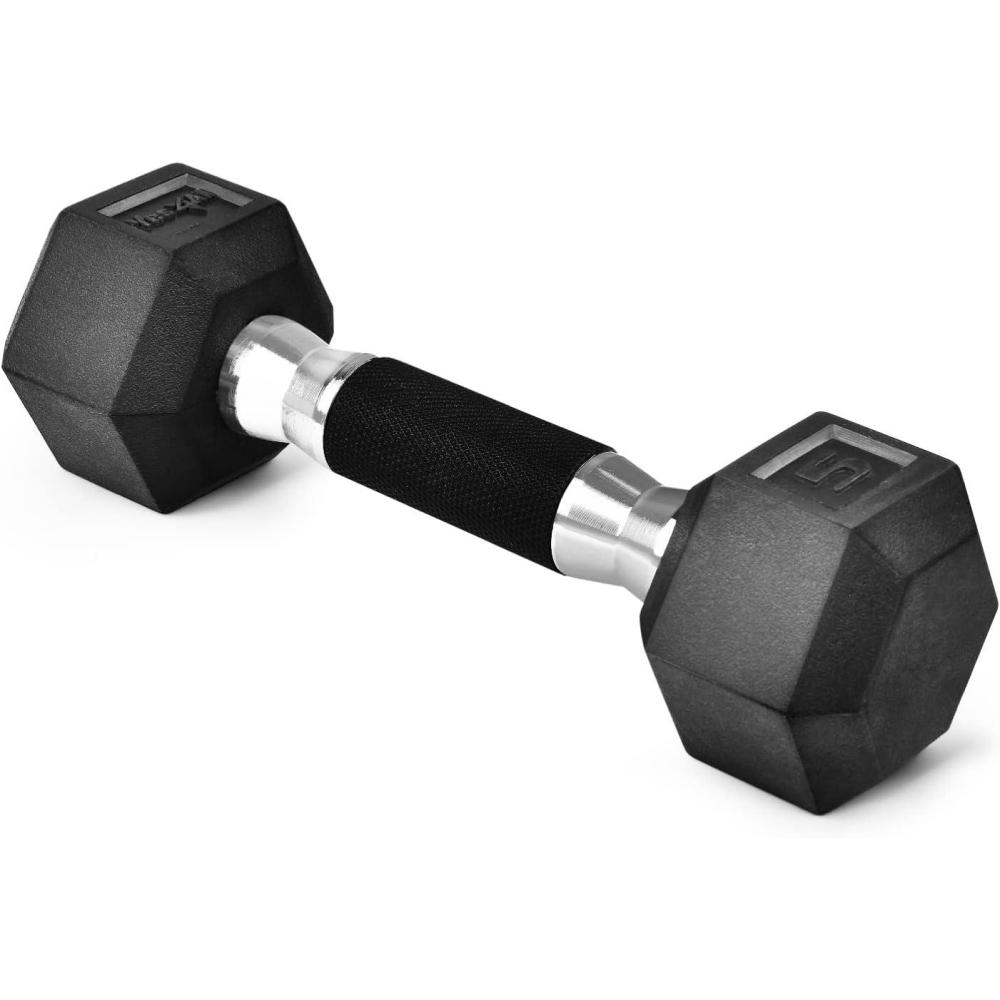 image:imageYes4All Rubber Grip Encased Hex Dumbbell Hand Weights With AntiSlip 550 LBS SingleA 5 Pounds